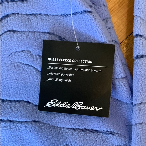 NWT Women’s Eddie Bauer Fleece Textured Pullover - Quarter Zip - Size Large - Picture 2 of 9